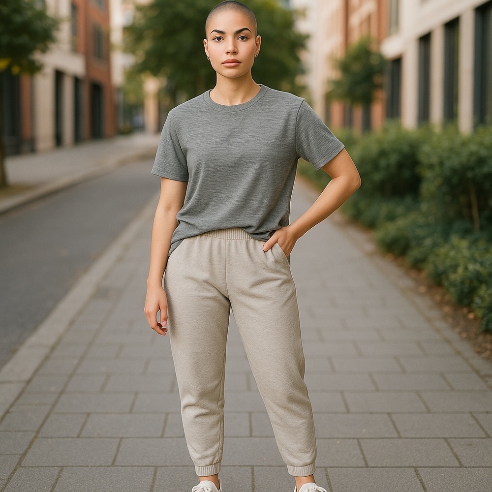 3/$30 Reitmans Short Sleeve Tee in Heather Gray